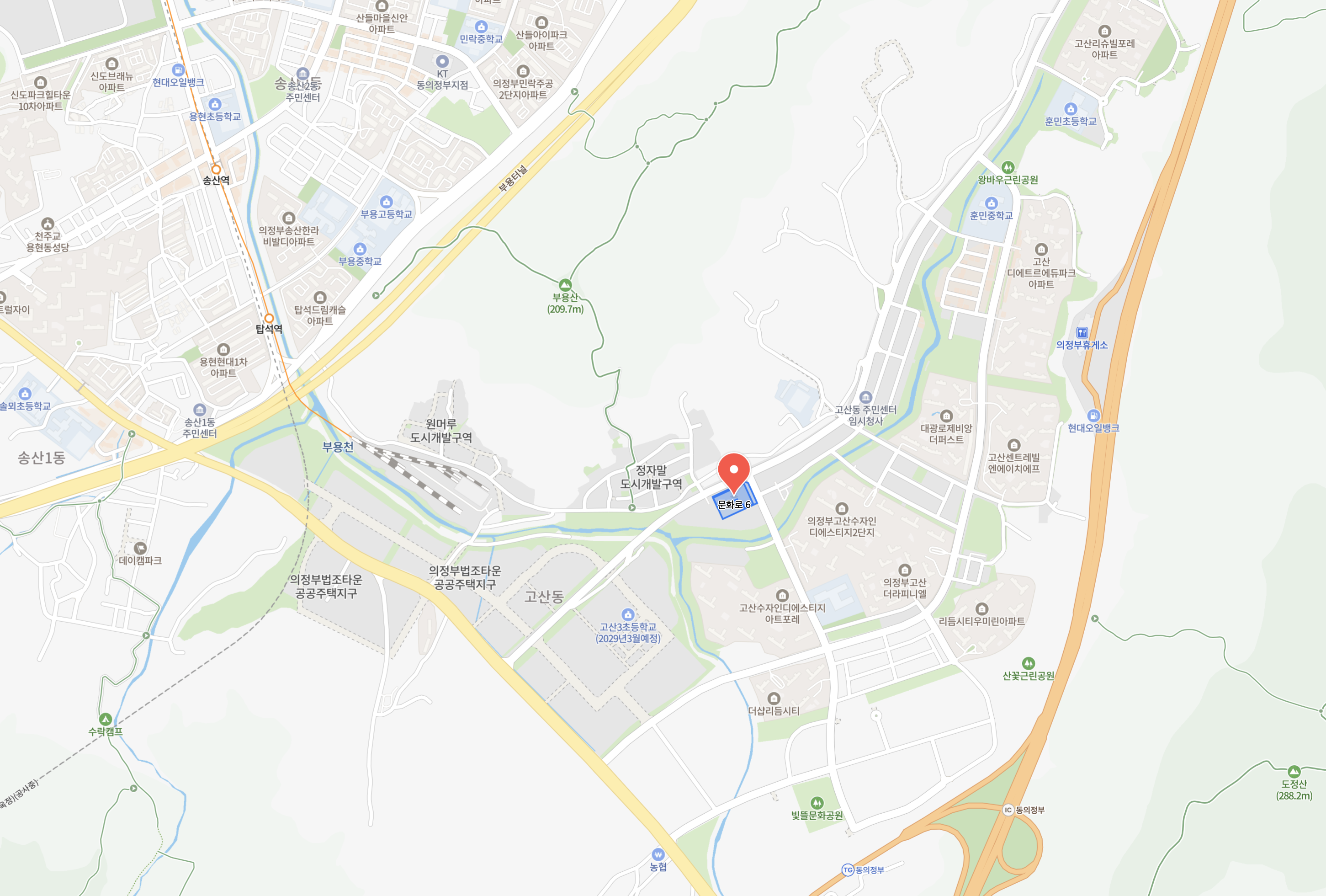Map showing the office location