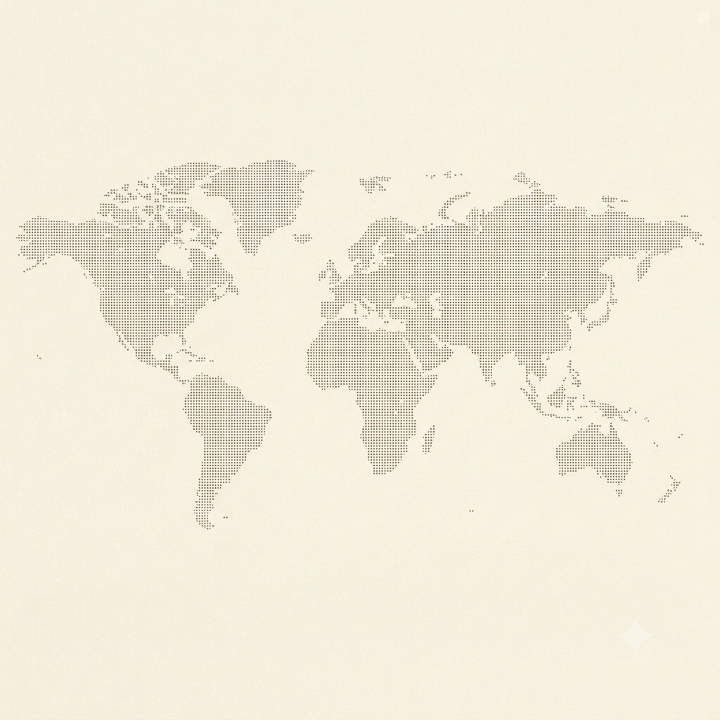 Dotted world map showing export regions